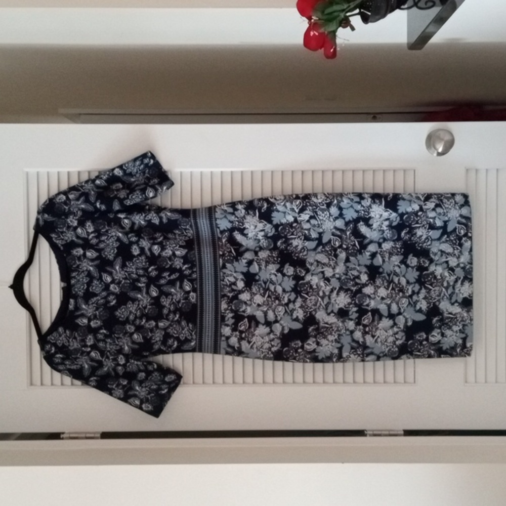 A flower dress with a back zipper